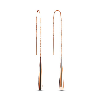 Серьги-протяжки из красного золота (арт. 103455/10)