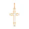 Хрестик з червоного і білого золота (арт. 440926кб) – зображення 1