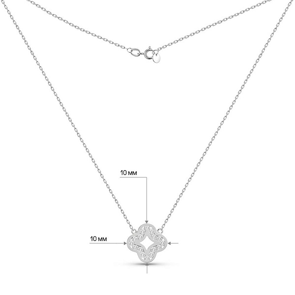 Золоте кольє з діамантами (арт. Ц011578015б) – зображення 3