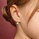 Сережки для детей из золота с фианитами (арт. 110299) – изображение 2