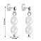 Серебряные серьги-подвески с жемчугом  (арт. 7518/6249жб) – изображение 2