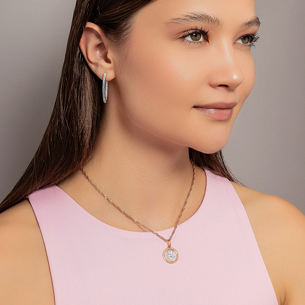 Золотий підвіс "Козоріг" з фіанітами (арт. 440673) – зображення 3