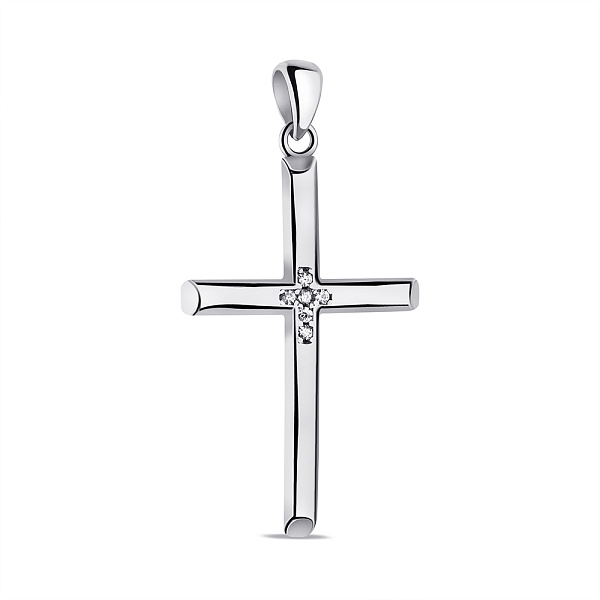 Серебряный крестик с фианитами (арт. 7503/4039) – изображение 1