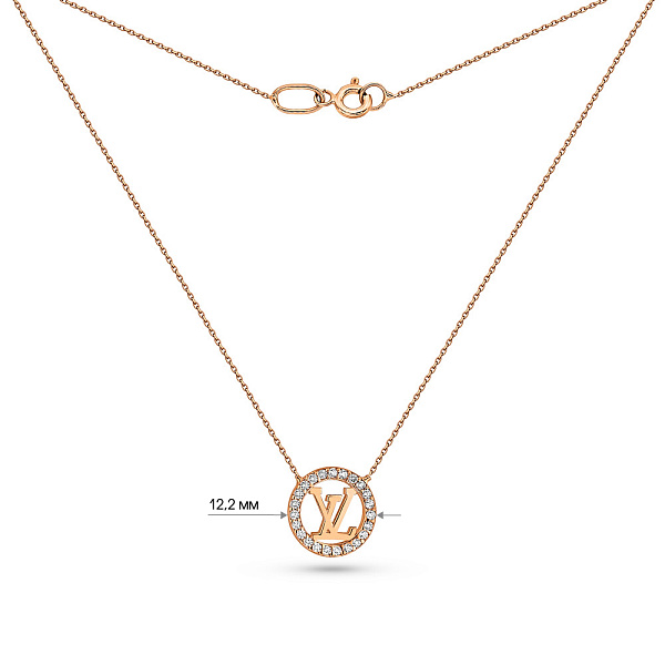 Золотое колье с фианитами (арт. 352430) – изображение 3