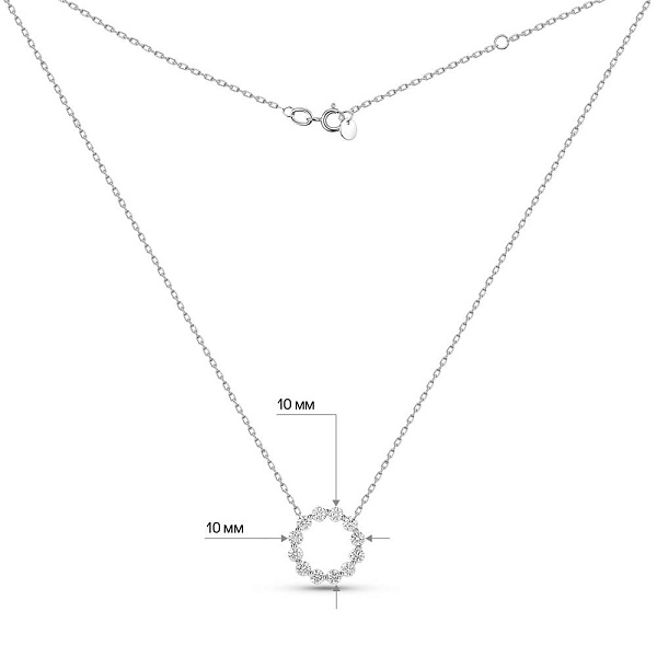 Золотое колье с бриллиантами (арт. Ц011538020б) – изображение 7