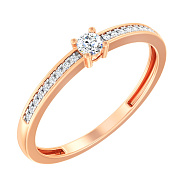 Фото Кольцо золотое с бриллиантами (арт. К011127010)