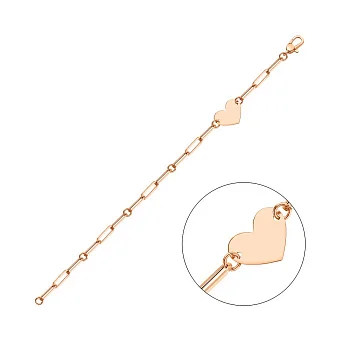 Браслет золотий з сердечком (арт. 3261034)