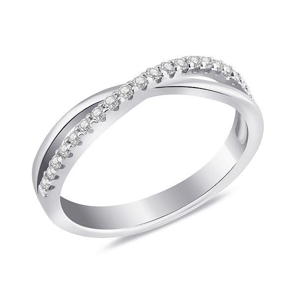 Серебряное кольцо с дорожкой из фианитов (арт. 7501/8003) – изображение 1