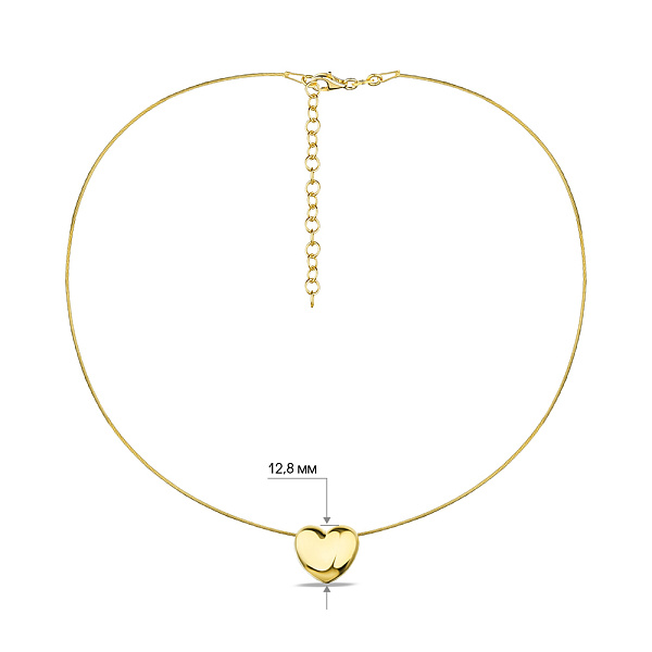 Колье-струна из серебра с желтым родированием (арт. 7507/2075ж) – изображение 4