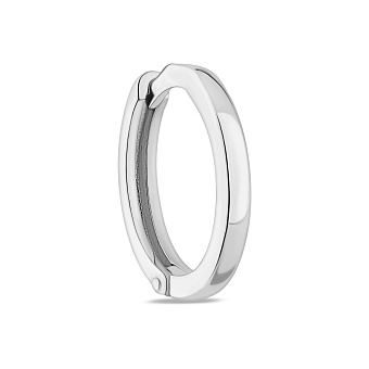 Одиночная серьга из белого золота без камней (арт. 110636бЯ)