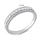 Серебряное кольцо с дорожкой из фианитов (арт. 7501/2184287) – изображение 2