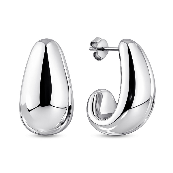 Серебряные серьги-пусеты без камней (арт. 7518/7289) – изображение 1