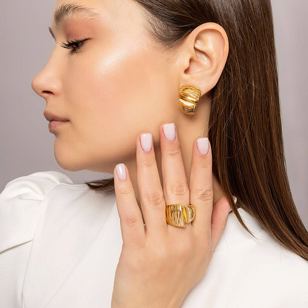 Золотые серьги Francelli (арт. е1091844ж) – изображение 4