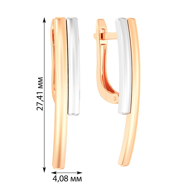 Золотые серьги без камней (арт. 110560) – изображение 2
