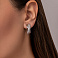 Серьги из белого золота с бриллиантами (арт. С011306100б) – изображение 2