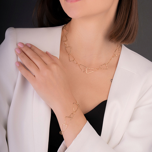 Колье из желтого золота Francelli (арт. 352583ж) – изображение 3