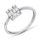 Серебрянное кольцо с россыпью фианитов (арт. 7501/8244) – изображение 1