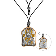 Двухсторонняя икона для автомобиля (46х32 мм) (арт. PA-0/005-003G)