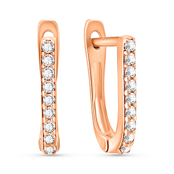 Фото Золоті сережки з фіанітами (арт. 106289)