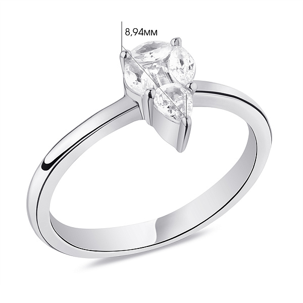 Серебряное кольцо с фианитами  (арт. 7501/5833) – изображение 2