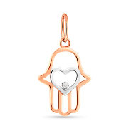 Кулон из красного и белого золота (арт. 424444кб)