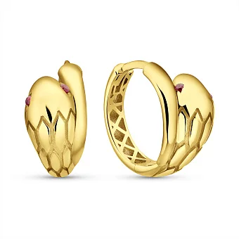 Золотые серьги Змея (арт. 1091933жмлн)