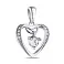 Серебряный подвес "Сердце" с фианитами (арт. 7503/3662) – изображение 1