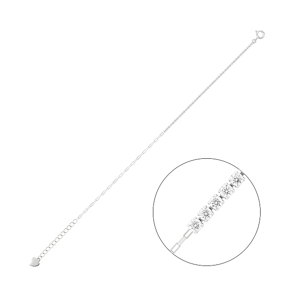 Серебряный браслет с фианитами (арт. 7509/5171) – изображение 1