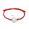 Браслет на червоній шовковій нитці Вільна з срібною вставкою (арт. Х340062к) – зображення 4