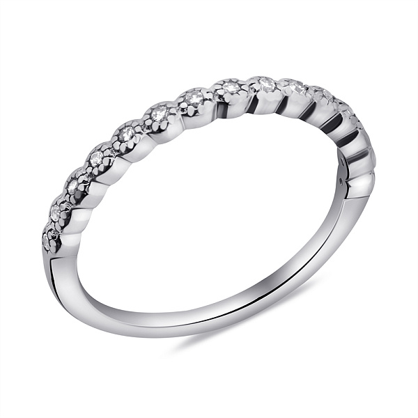Серебряное кольцо с дорожкой из фианитов (арт. 7501/6979) – изображение 1