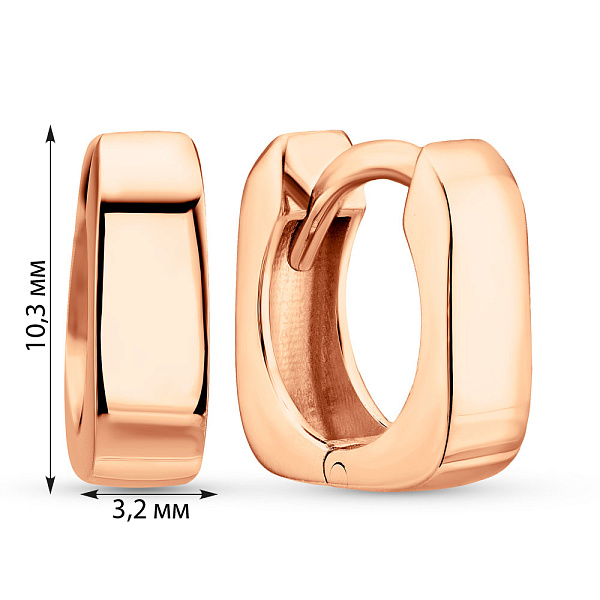 Сережки з червоного золота (арт. 109974/9) – зображення 2