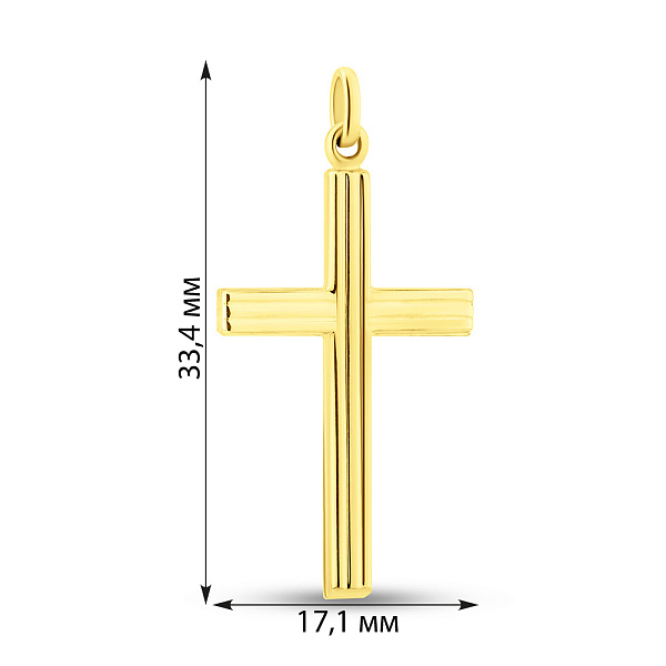 Хрестик з жовтого золота (арт. 424930ж) – зображення 3