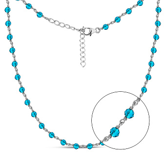 Серебряное колье с топазами (арт. 7507/2126232Пл)