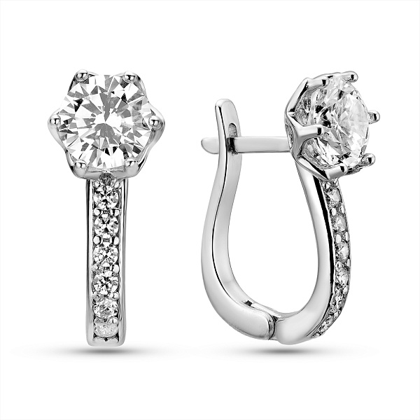 Серебряные серьги с фианитами (арт. 7502/25027р) – изображение 1