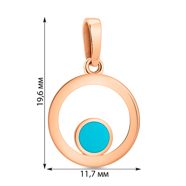 Золотая подвеска Лýна с эмалью (арт. 440662ет) – изображение 6