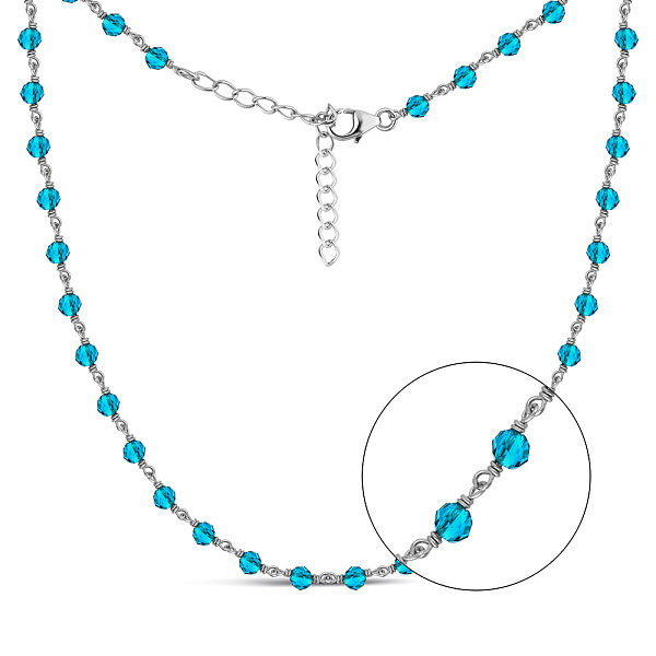 Серебряное колье с топазами (арт. 7507/2126232Пл) – изображение 1