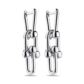 Серьги из серебра с подвесками (арт. 7502/9257)