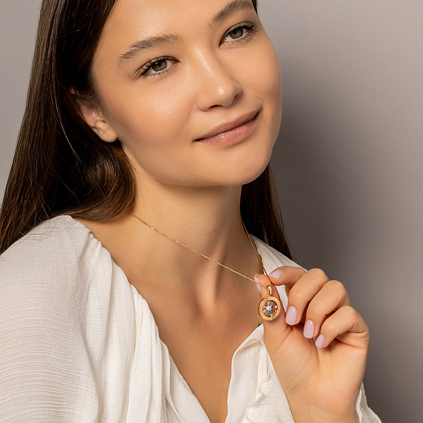 Золотой кулон «Знаки зодиака» с фианитами (арт. 424176кб) – изображение 5