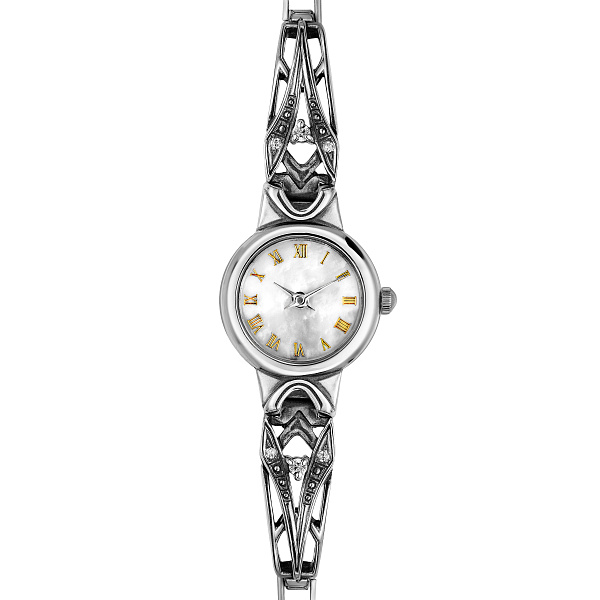 Серебряные часы с фианитами (арт. 7926/7100012/3) – изображение 2