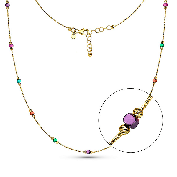 Золотое колье Francelli (арт. 352463жцв) – изображение 1