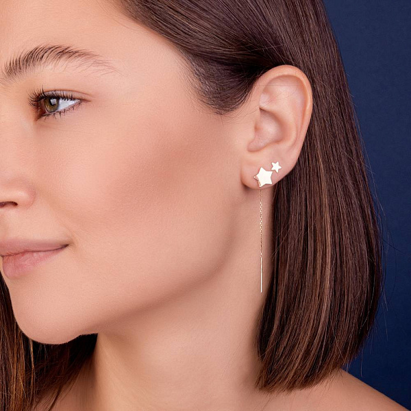 Золоті сережки-пусети (арт. 1101013) – зображення 3