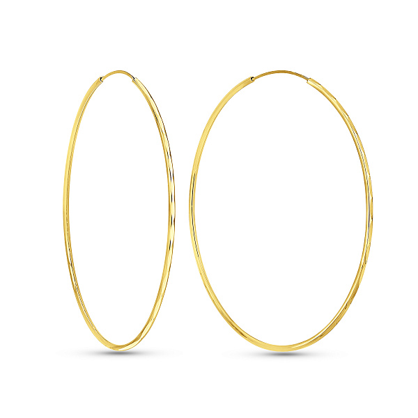 Серьги-кольца из желтого золота (арт. 121902/55ж) – изображение 1