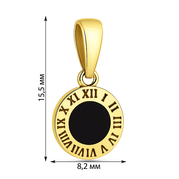 Подвес из желтого золота с эмалью (арт. 441277жеч) – изображение 2