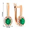 Сережки з червоного золота з смарагдом і діамантами  (арт. С011785и) – зображення 2