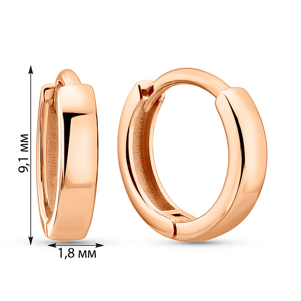 Золотые серьги-кольца (арт. 2008115101) – изображение 3