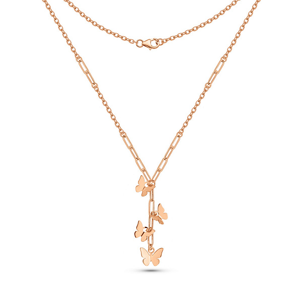Золотое колье Бабочки (арт. 352836) – изображение 2