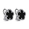 Серебряные серьги с ониксом (арт. 7502/9297/15о) – изображение 1