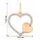 Золота підвіска Сердечко з фіанітами (арт. 440963) – зображення 3