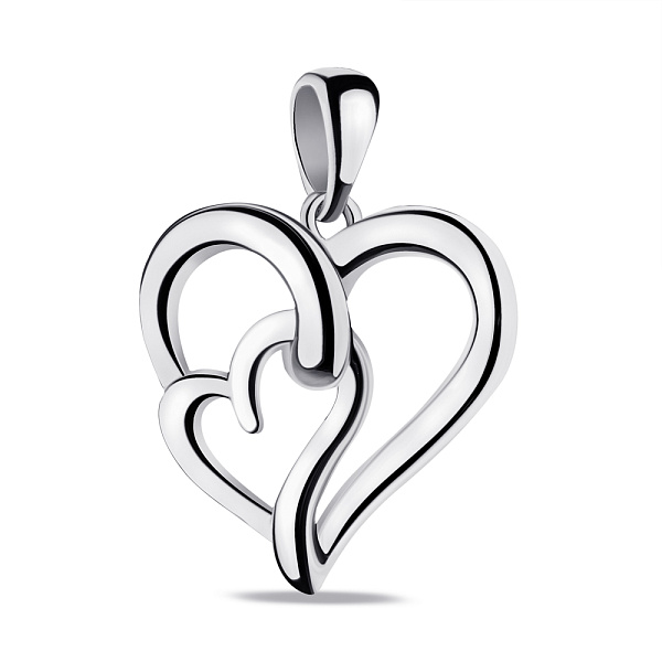 Серебряный кулон Сердце (арт. 7503/4013) – изображение 1