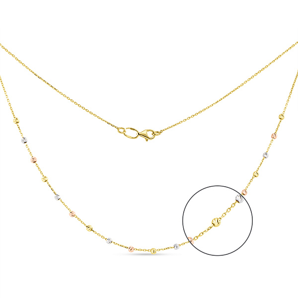 Золоте кольє в комбінованому кольорі металу (арт. 351296жбк) – зображення 1